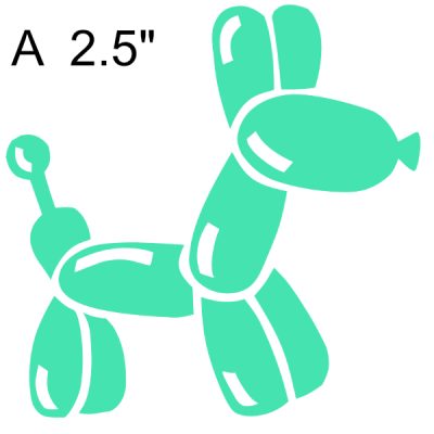 Decal Balloon Dog Mint A2.5